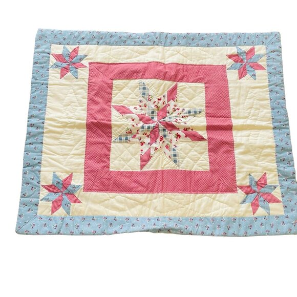 Quilted Pillow Shams Covers Set of 2 French Country Cottage Cottagecore u - Picture 5 of 6